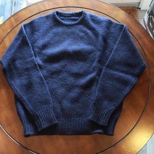 Vintage wool sweater size xs navy blue